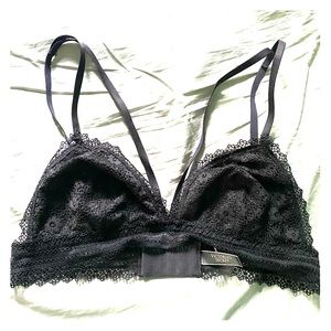 VICTORIA’S SECRET BLACK LACE BRALETTE